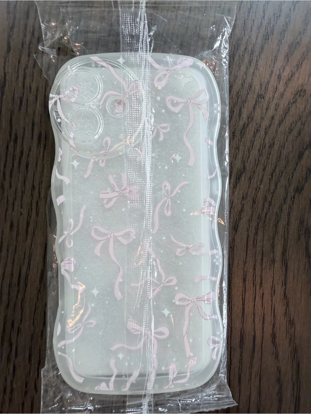 Clear Pink Bow Pattern Phone Case - iPhone 16 Plus